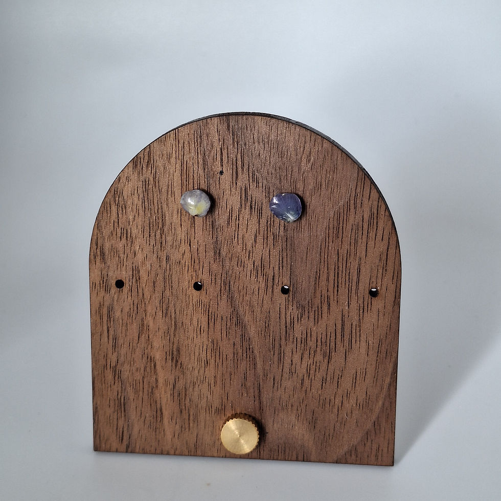 Tiny Delphinium Stainless Steel Stud Earrings