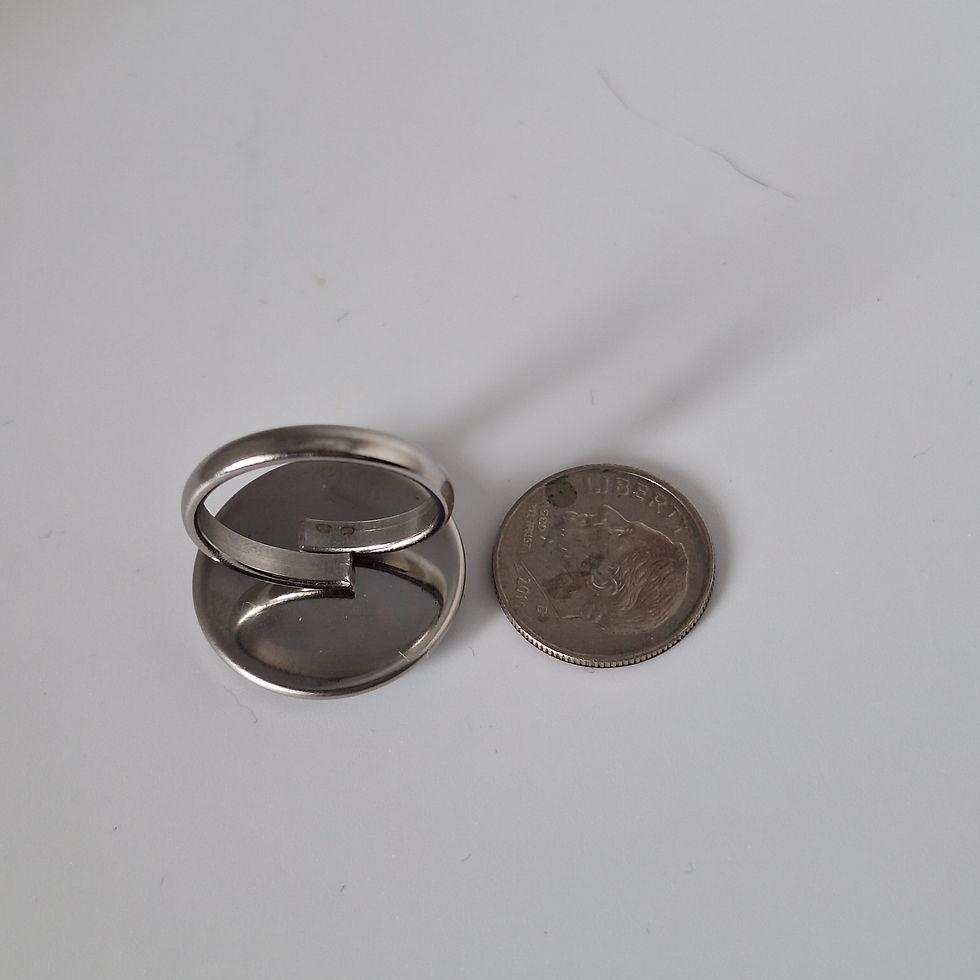 Thumbnail: Curated Dried Botanical Adjustable Ring | Stainless Steel