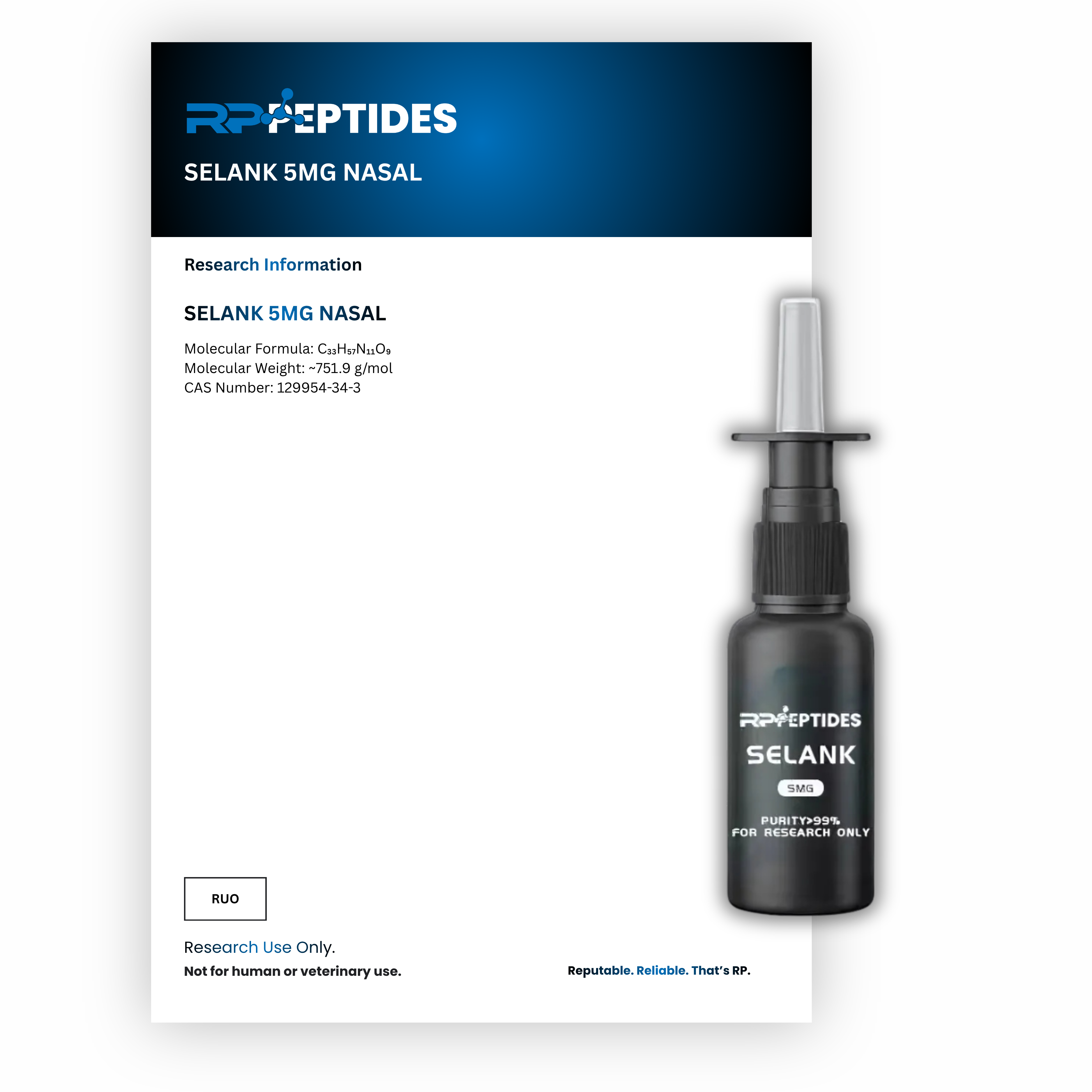 SELANK 5MG NASAL : Research Only