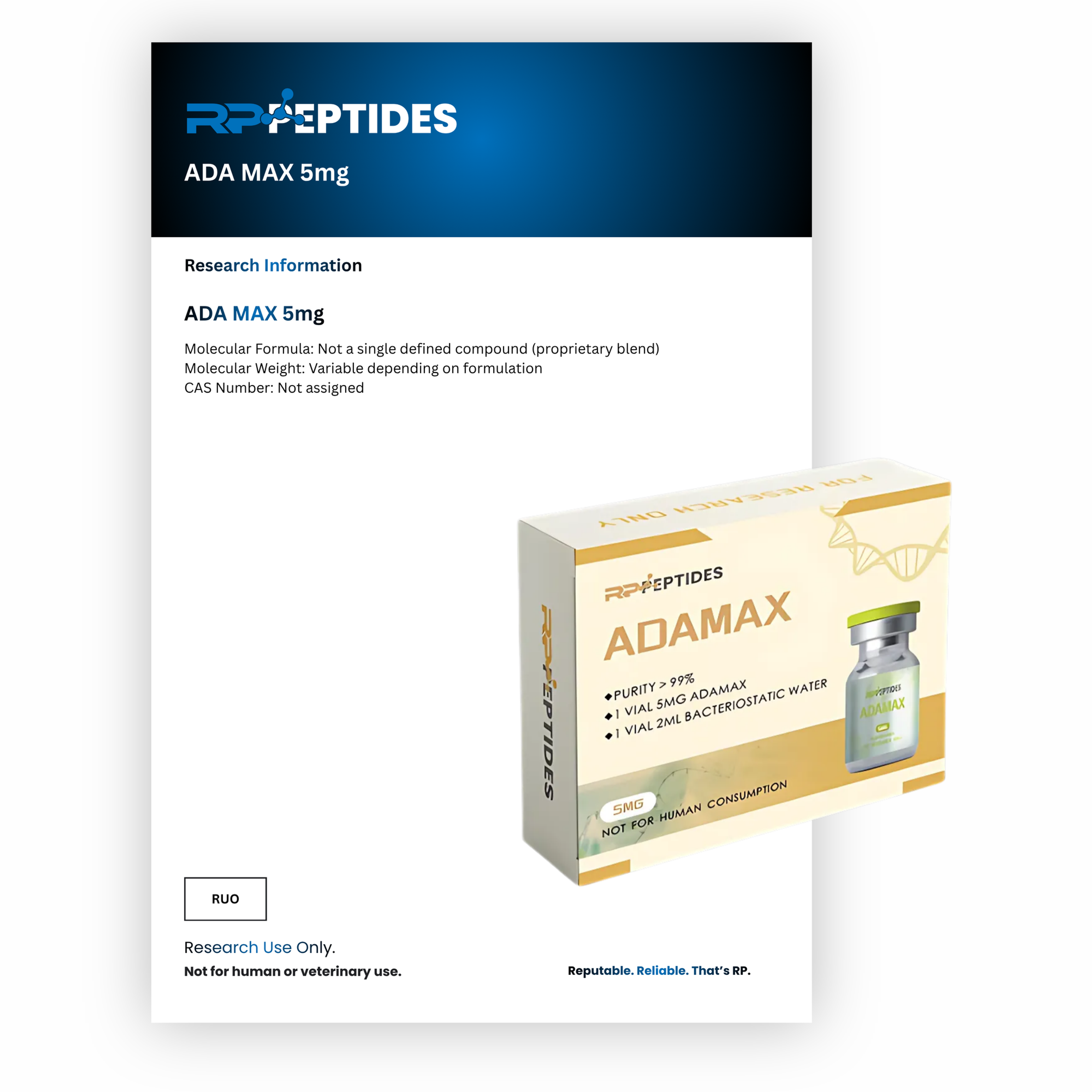 ADA MAX 5mg : Research Only