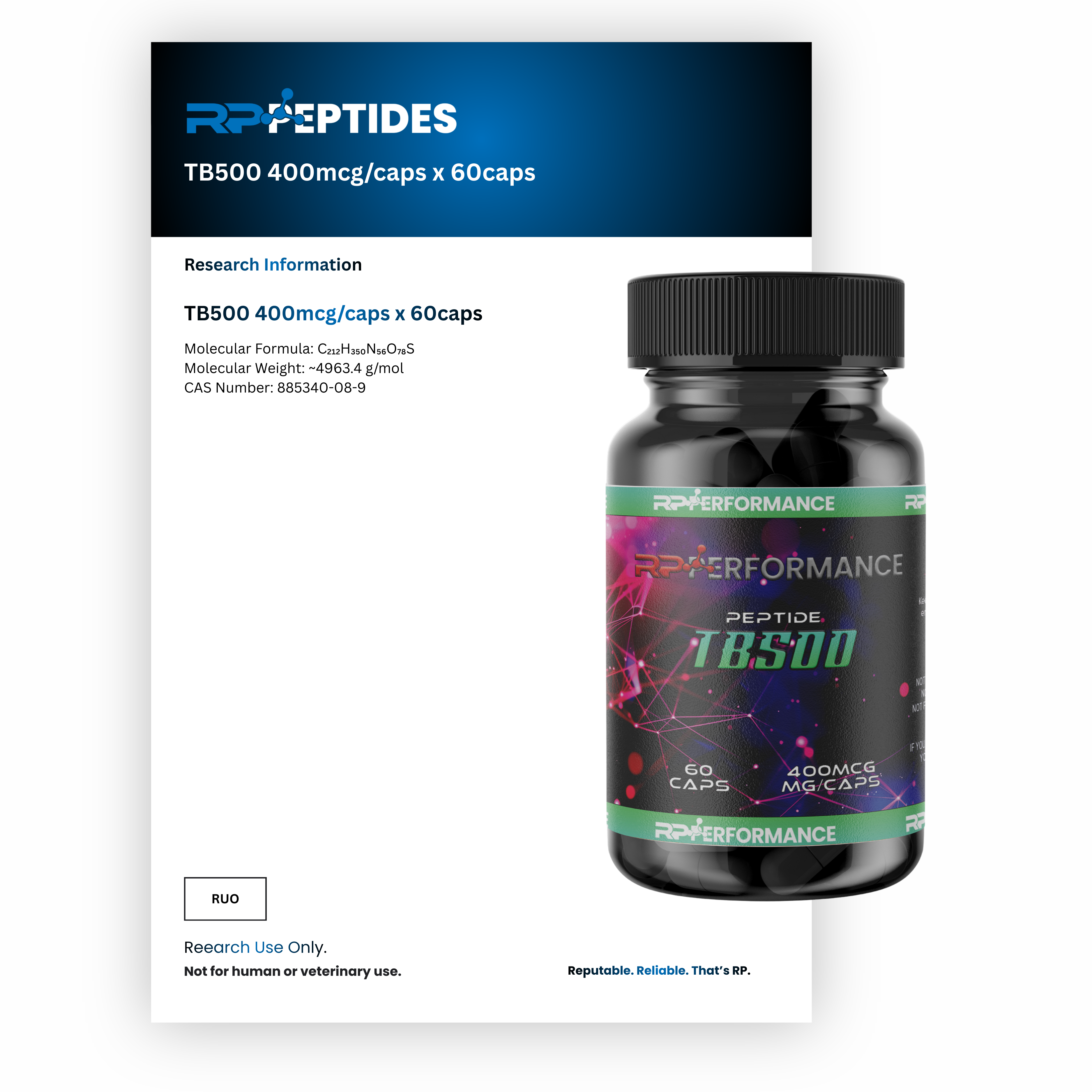 TB500 400mcg/caps x 60caps