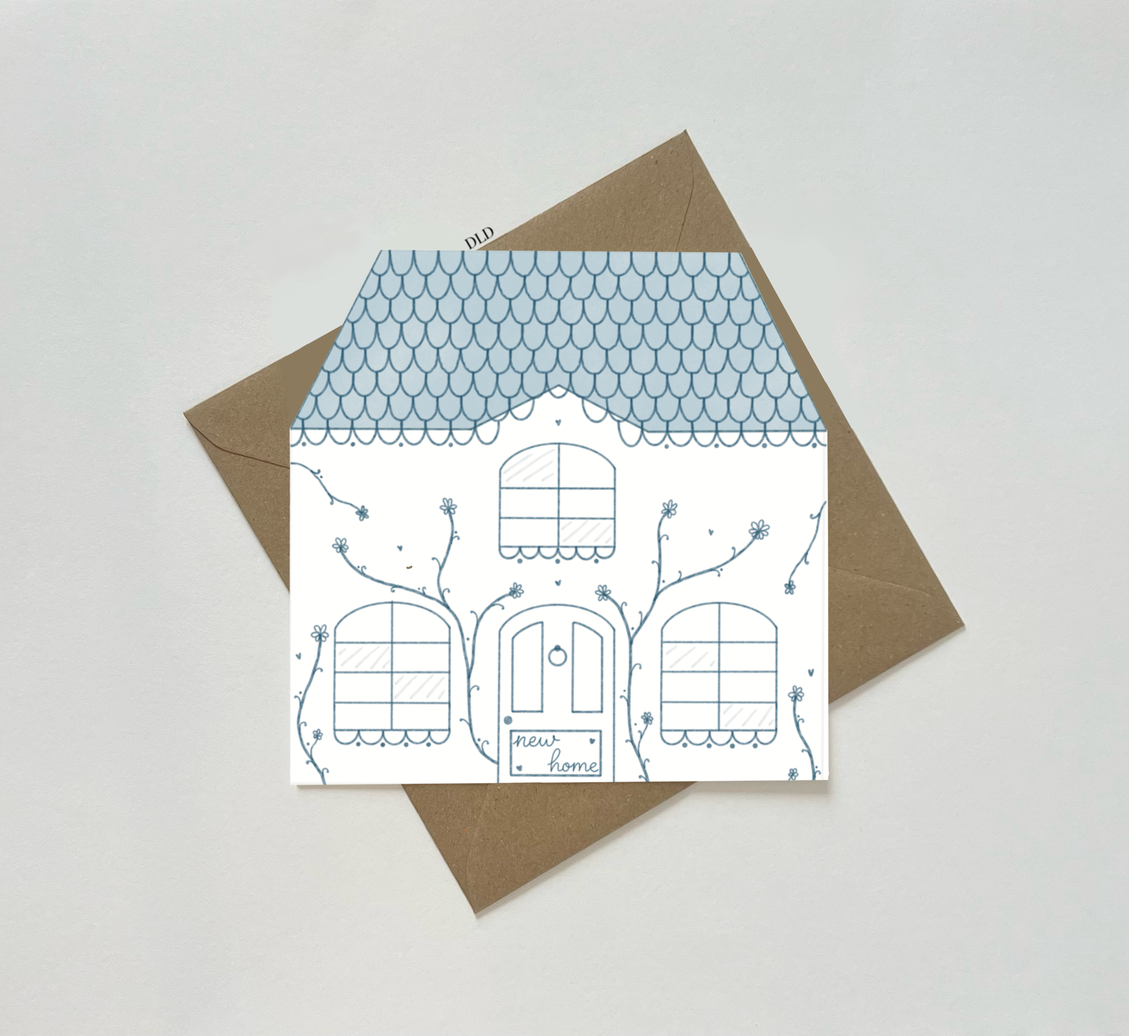 Blue New Home Square Card