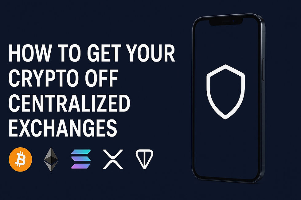 How To Get Your Crypto OFF Centralized Exchanges