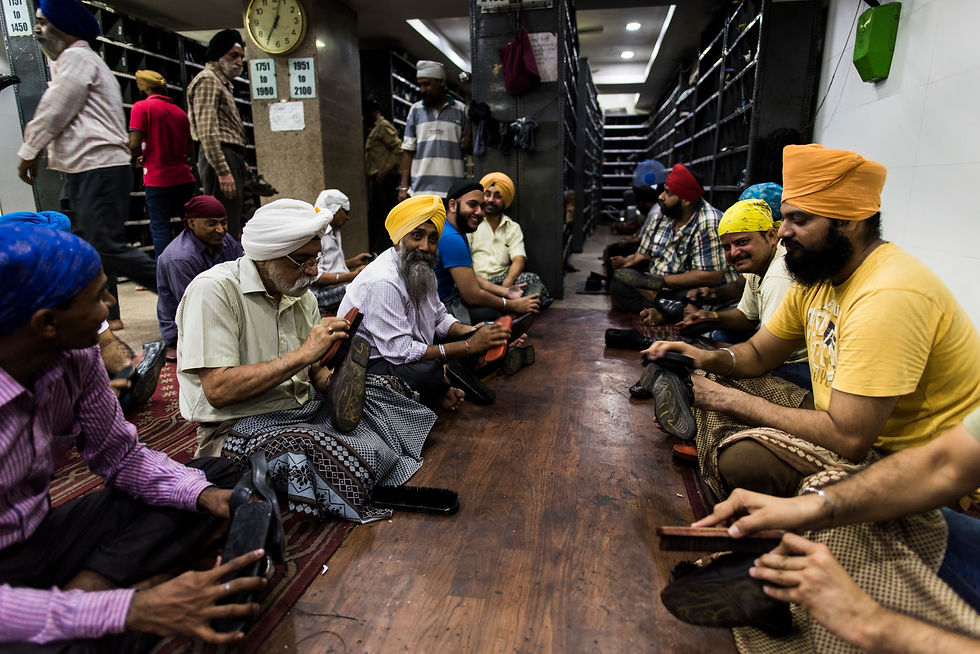 "Shoe Cleaning Team" (plus one) - Delhi