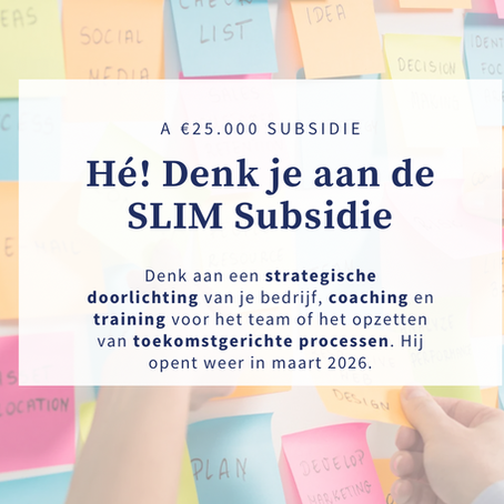 SLIM SUBSIDIE GAAT WEER OPEN IN MAART 2026