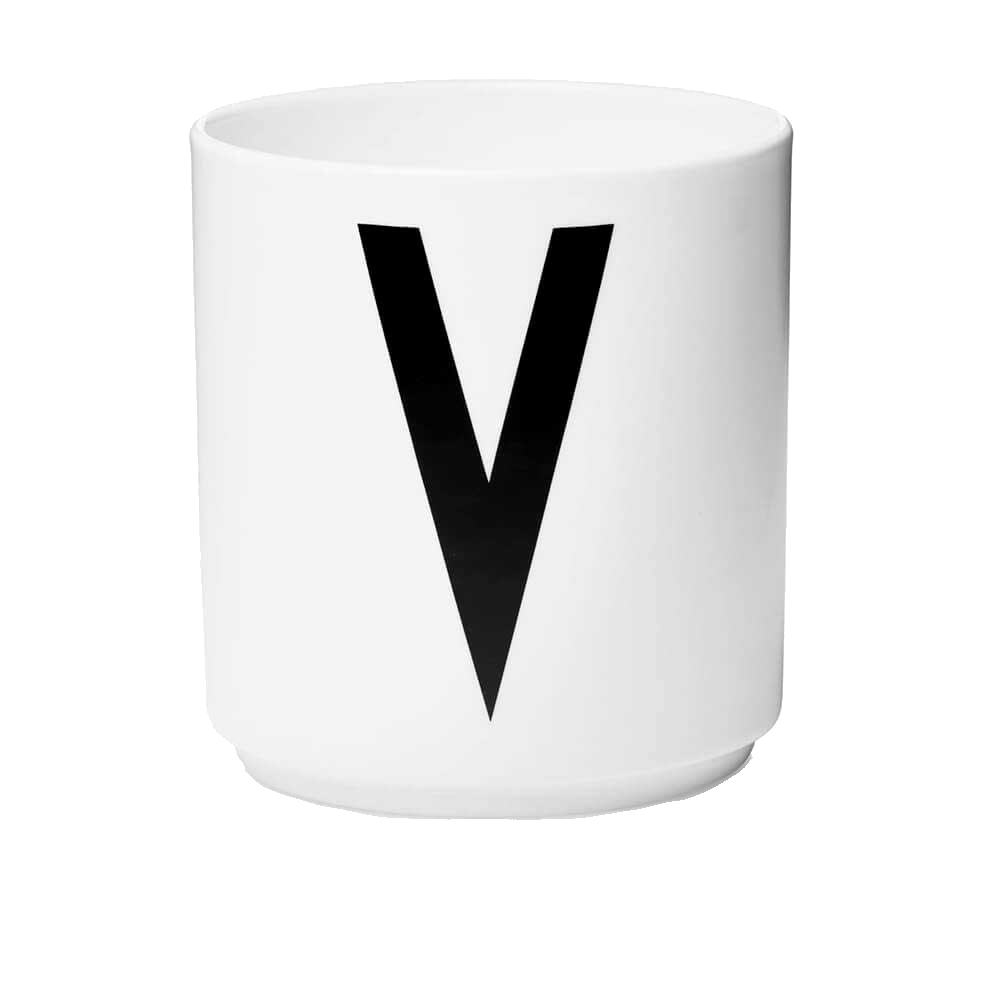 Design Letters Tasse V weiß