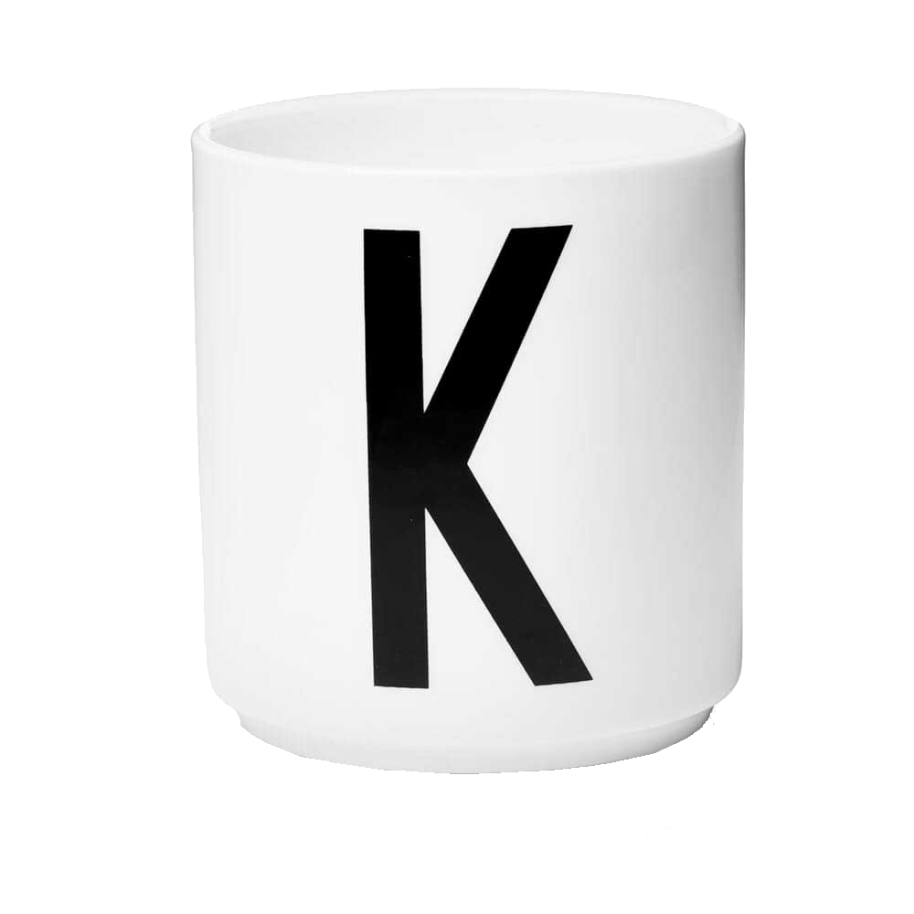 Design Letters Tasse K weiß