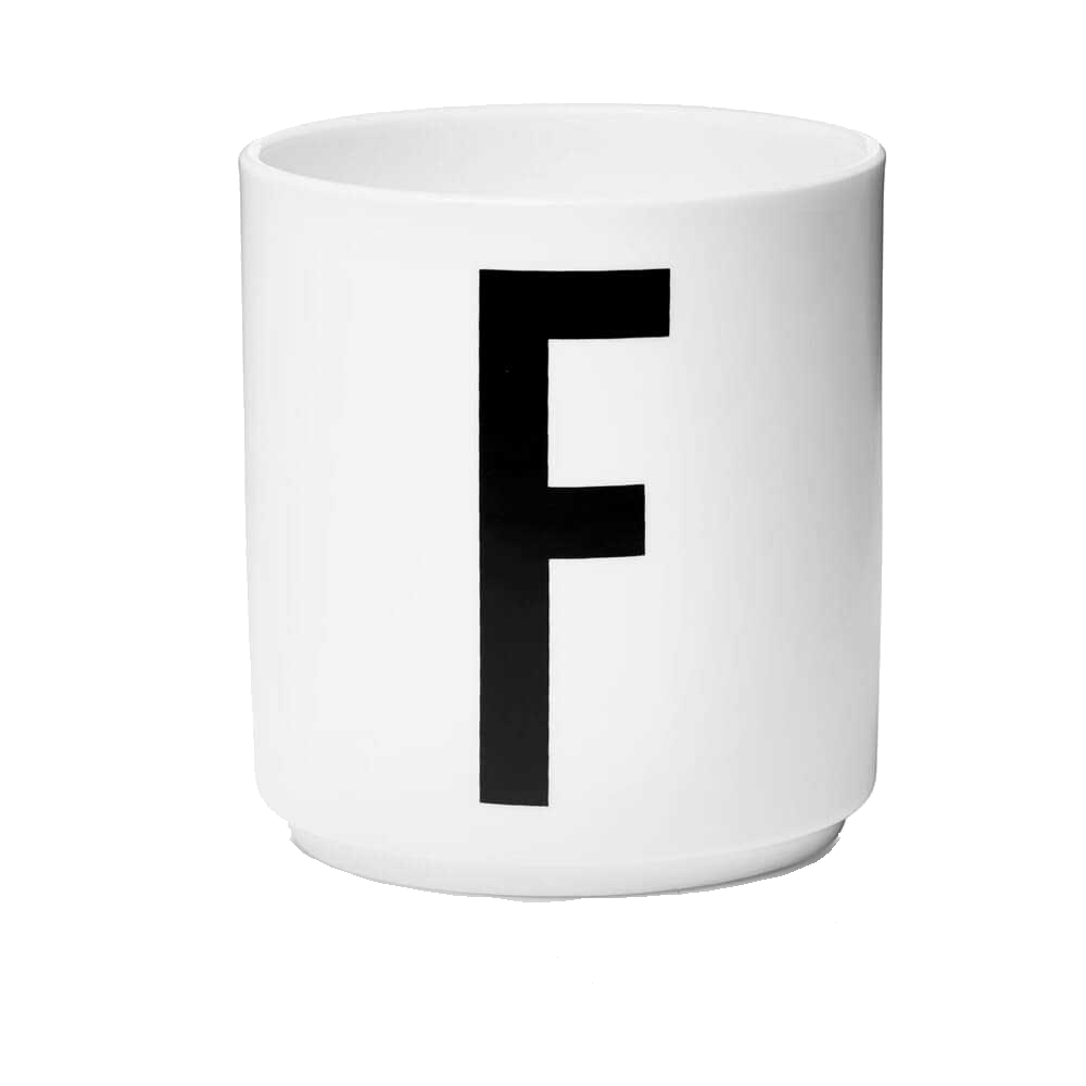 Design Letters Tasse F weiß