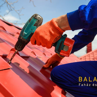 Korcolt lemeztető fedés | Balaton Faház és Faipar
