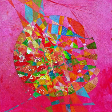 Labyrinth painting, abstract art, contemporary art, spiritual art, consciousness art, healing arts painting, healing arts, higher self art, channeling art, spirit art, spirit arts, meditation art, colorful abstract painting, colorful abstract collage