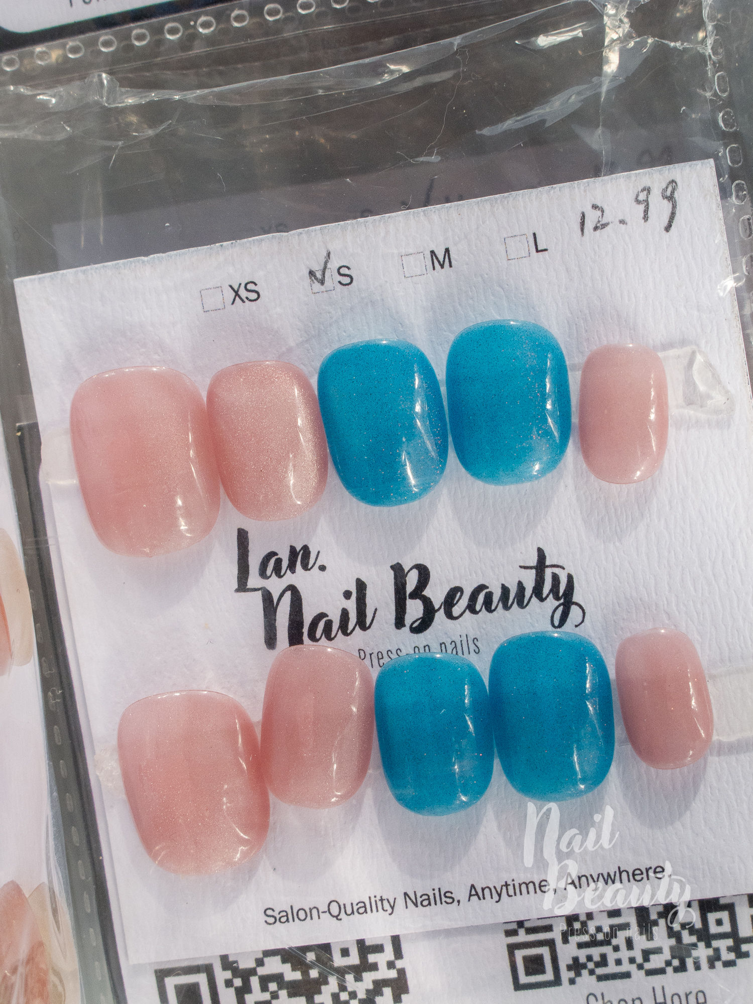 N Press-on nail S