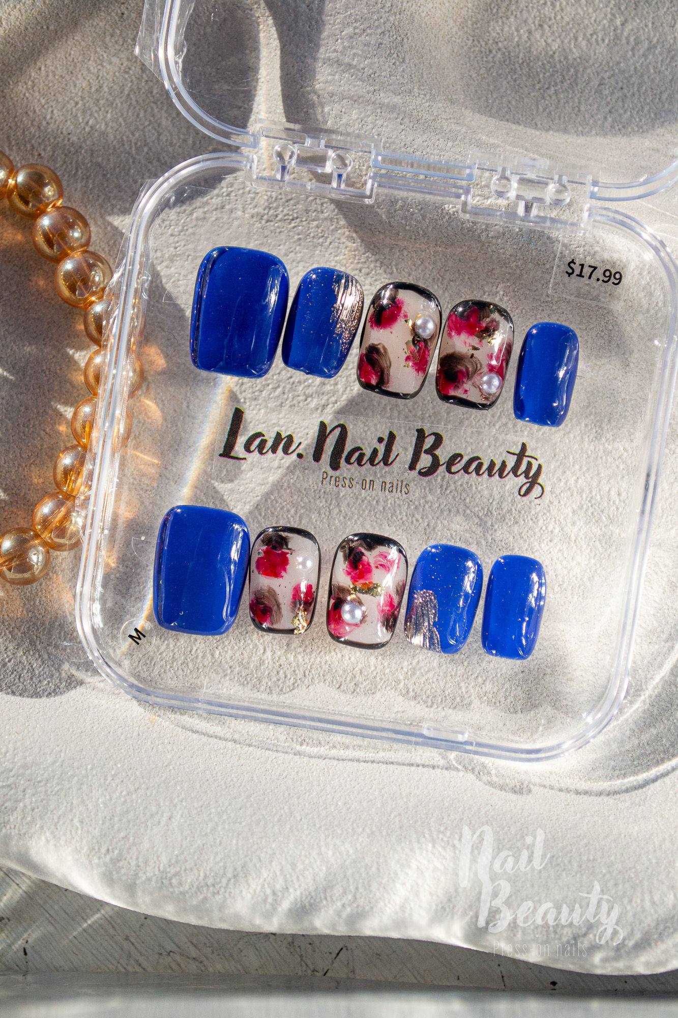 B Press-on nail M