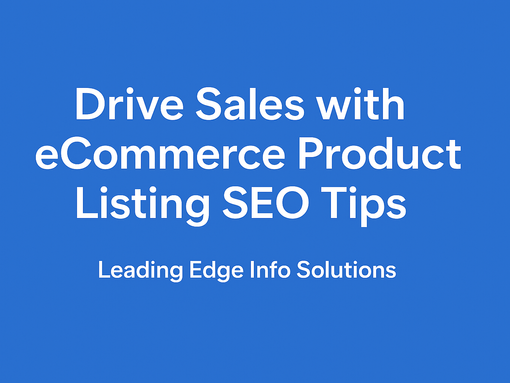 Drive Sales with eCommerce Product Listing SEO Tips