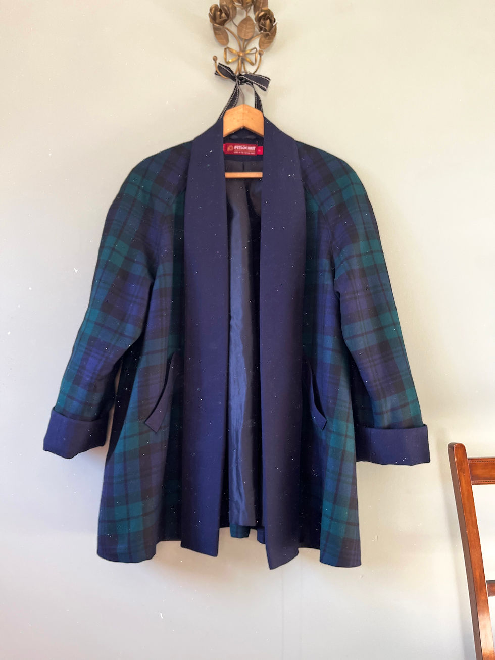 1990s Pitlochry tartan swing jacket L/XL