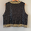 Thumbnail: 1960s black and gold sequin waistcoat style top M 