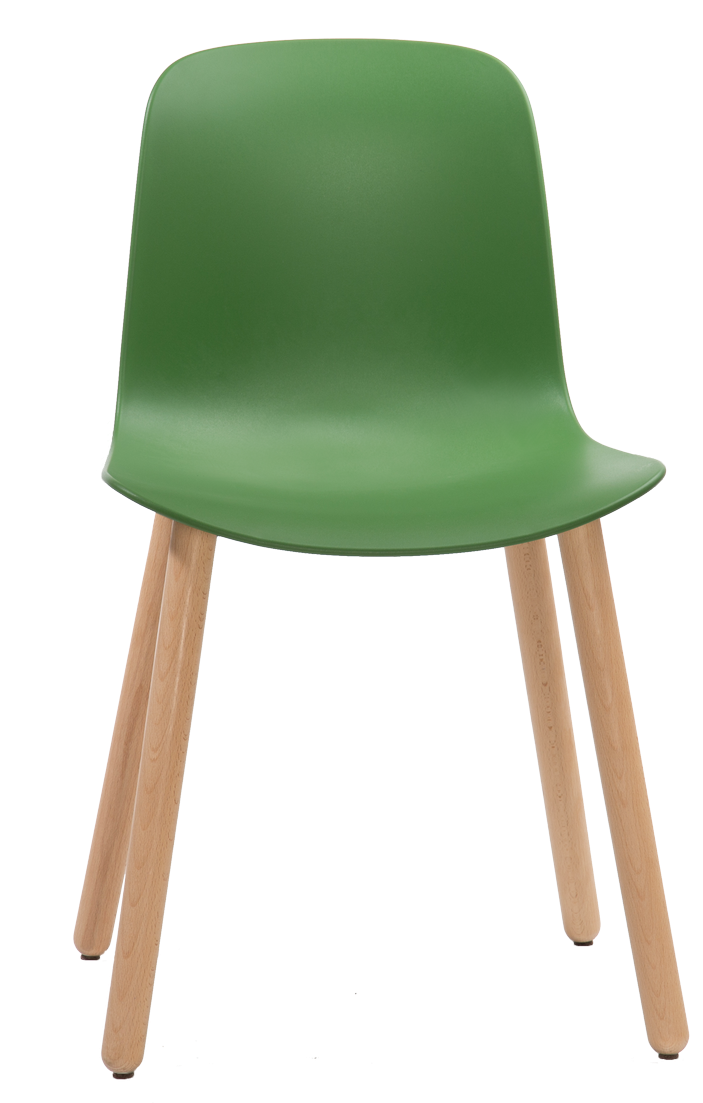 Thumbnail: Adams Chair Wood Green Front