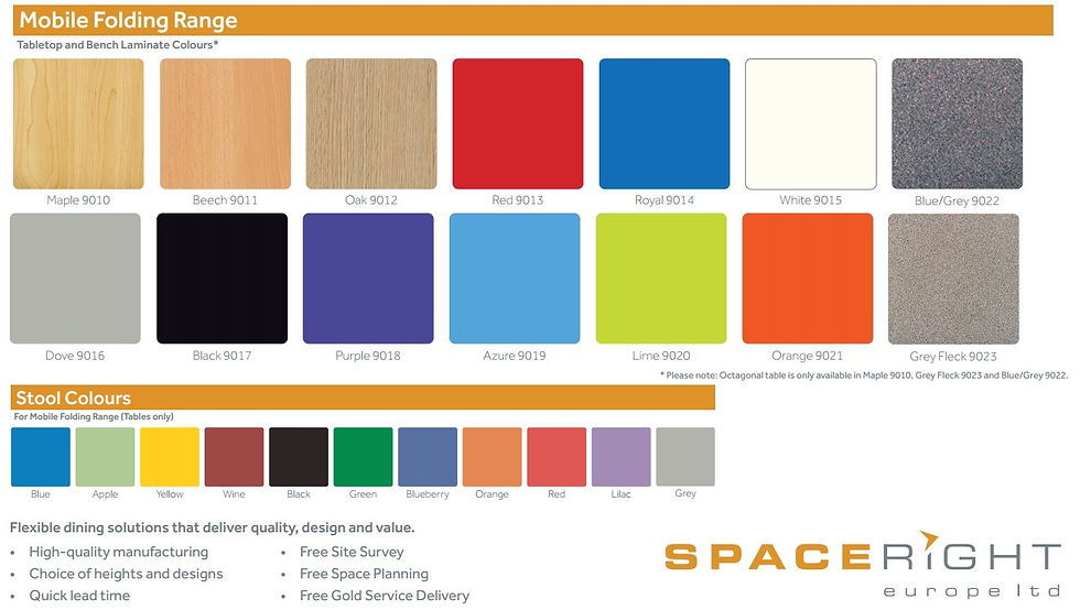 Thumbnail: Spaceright Rectangular Mobile Folding Table with 8 Seats