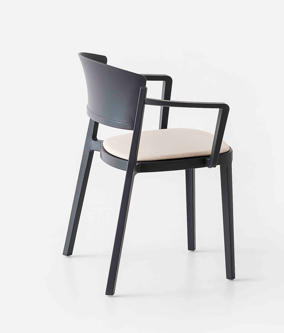 Thumbnail: Seatable Abuela Armchair Black + Seat Cushion