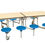 Thumbnail: Rectangular Mobile Folding Table with 8 Seats