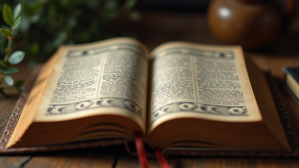 Close-up view of an open Cherokee book with traditional symbols