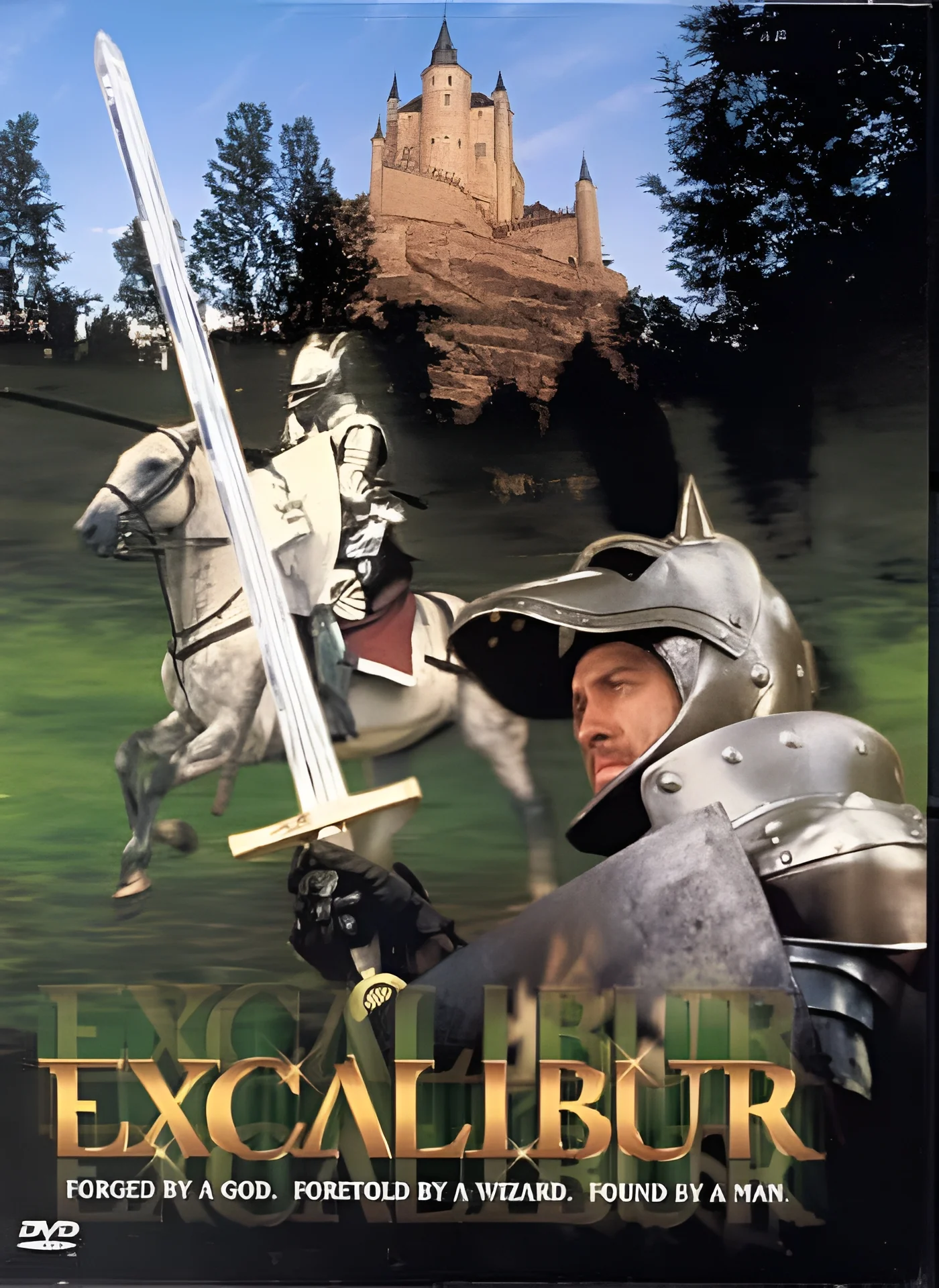 Movie poster for dark fantasy film "Excalibur"