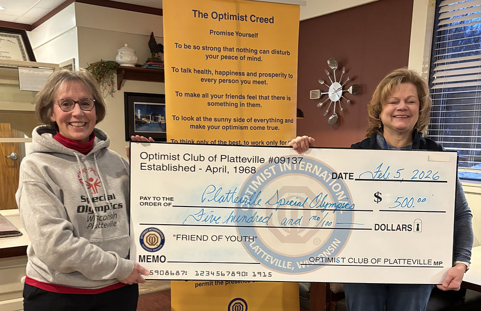 Beth Flesch Accepts Special Olympics Grant
