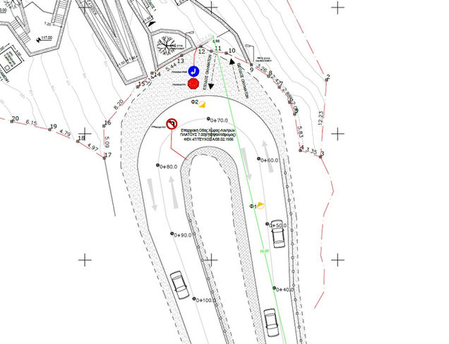 vehicle entrance/exit study, road network, parking lot, parking