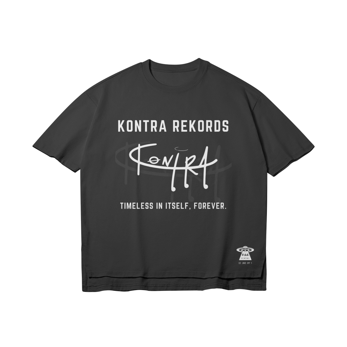 Kontra Rekords Slit Hem T-Shirt