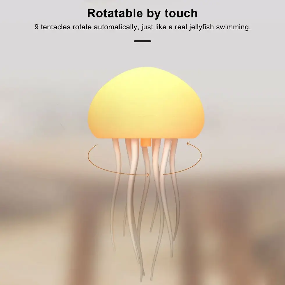 Thumbnail: Voice Control Rotating Jellyfish Lamp - Interactive RGB Night Light