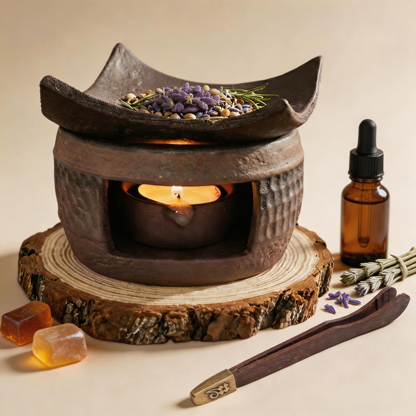 Ember Ceramic Ritual Warmer - Essential Oil & Wax Melt Burner
