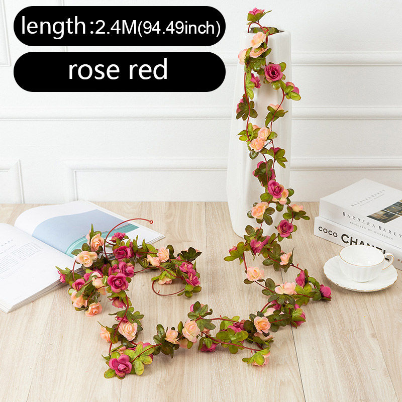 Thumbnail: Artificial Rose Flower Garland - 2.4m