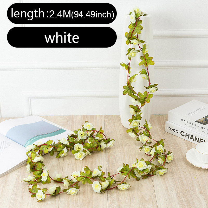 Thumbnail: Artificial Rose Flower Garland - 2.4m