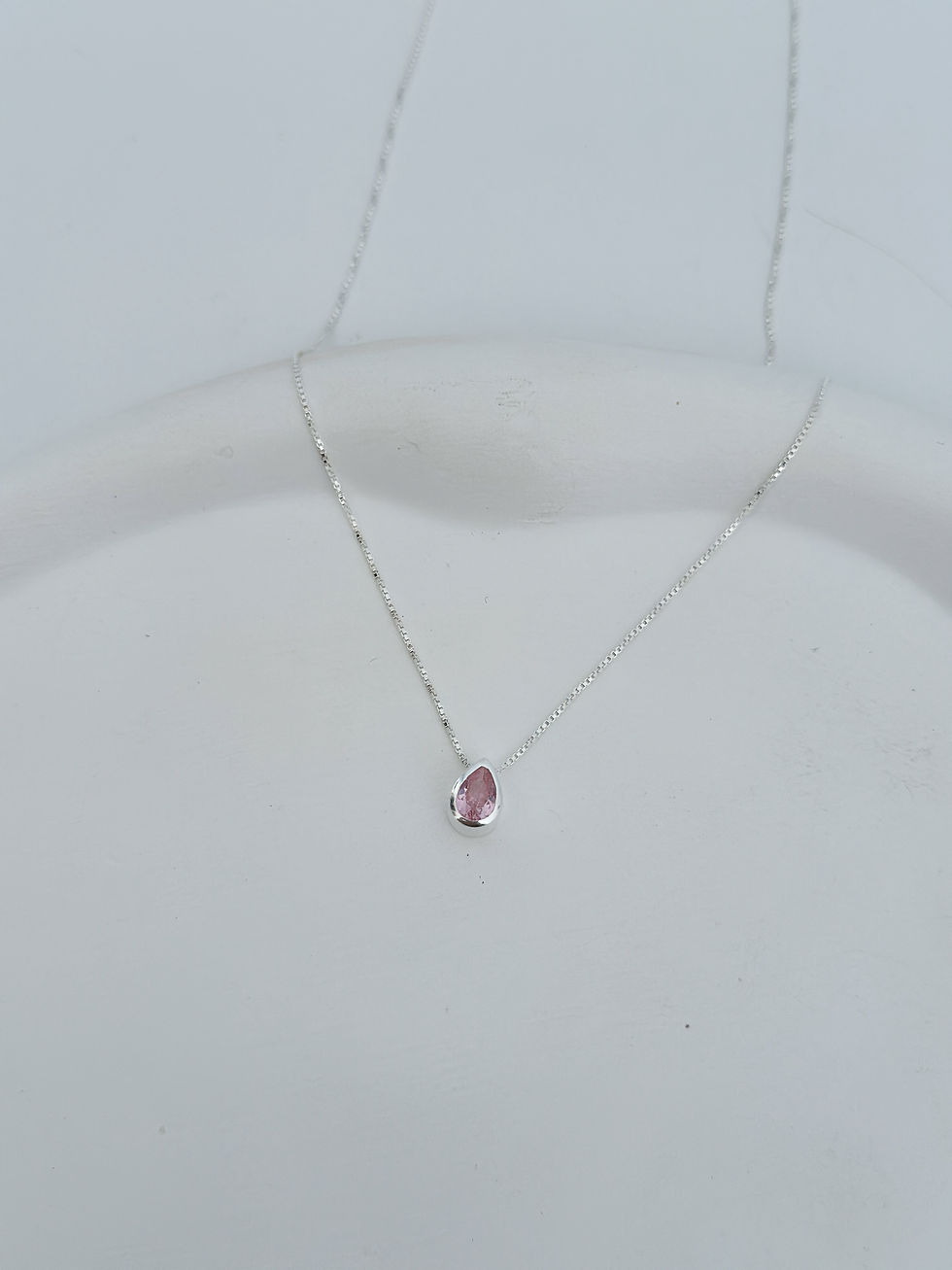 Miniatura: Colar Gota Zircônia (Roxa, Rosa ou Cristal)