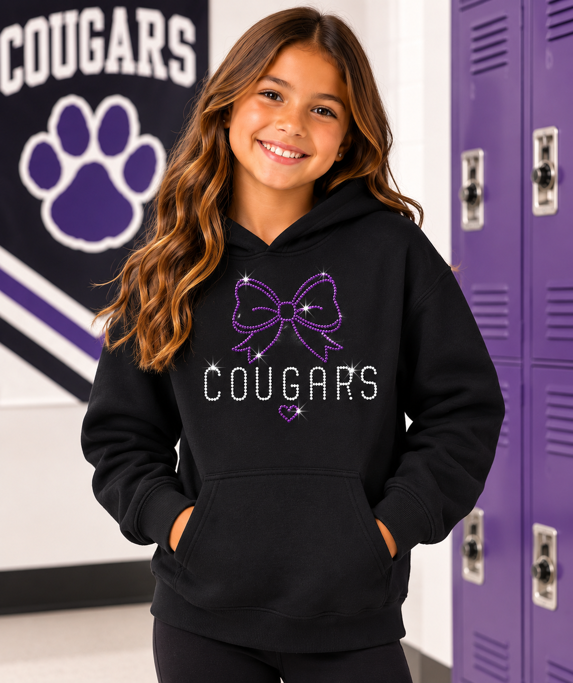 Rhinestone Pullover Hoodie