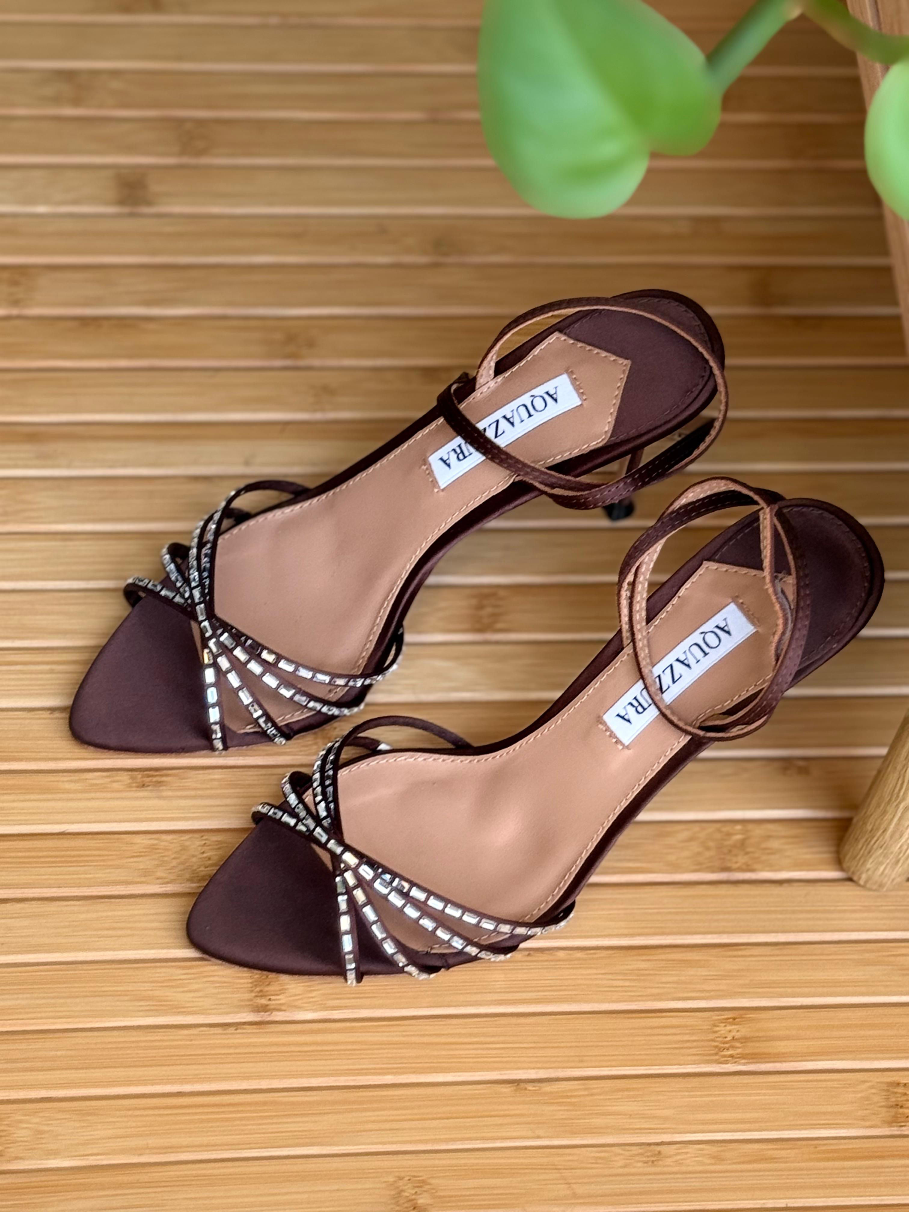 Aquazzura Tell Me Crystal 85mm Sandal