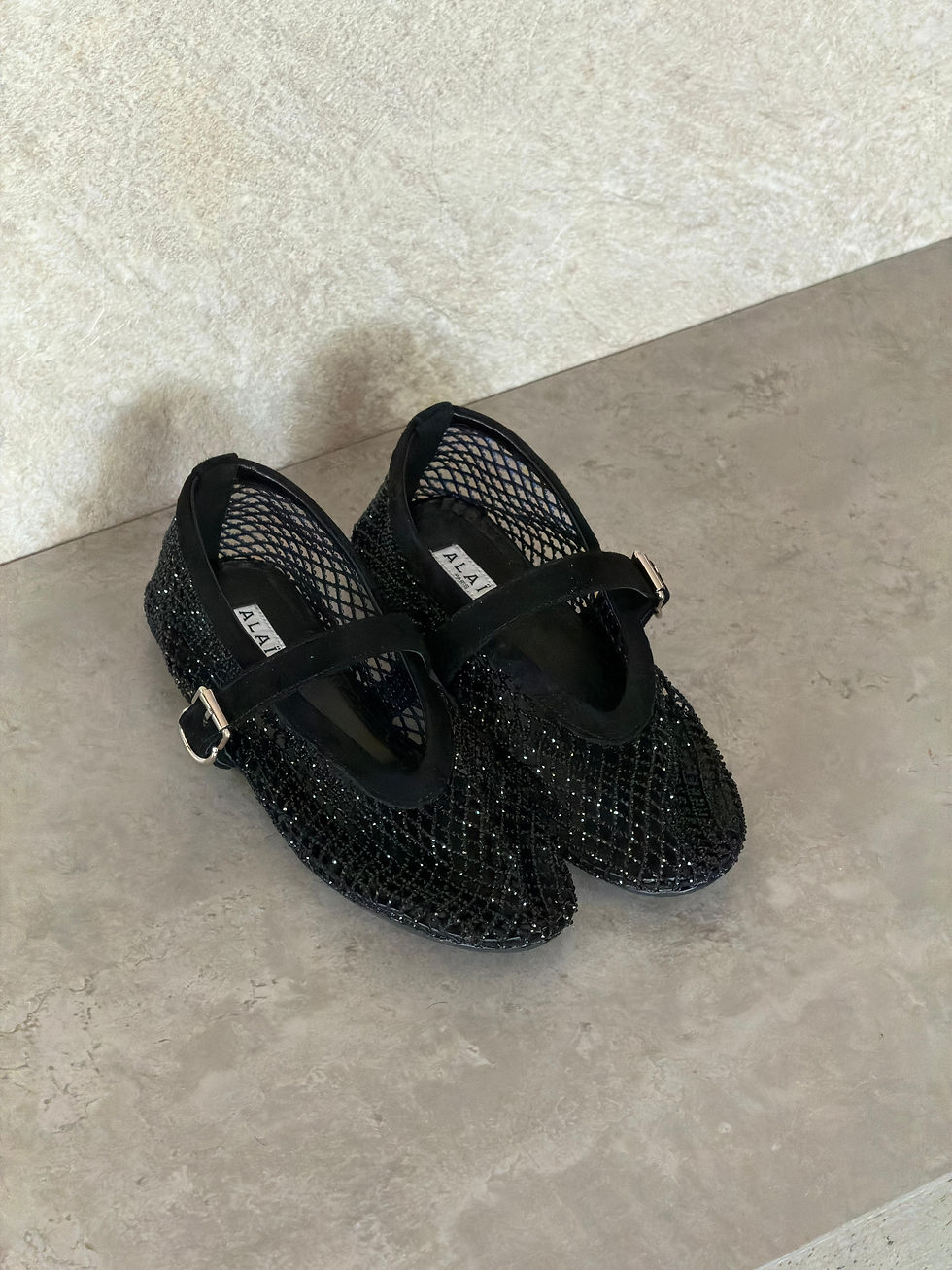 Thumbnail: Alaïa Ballet Flats in Strass Fishnet