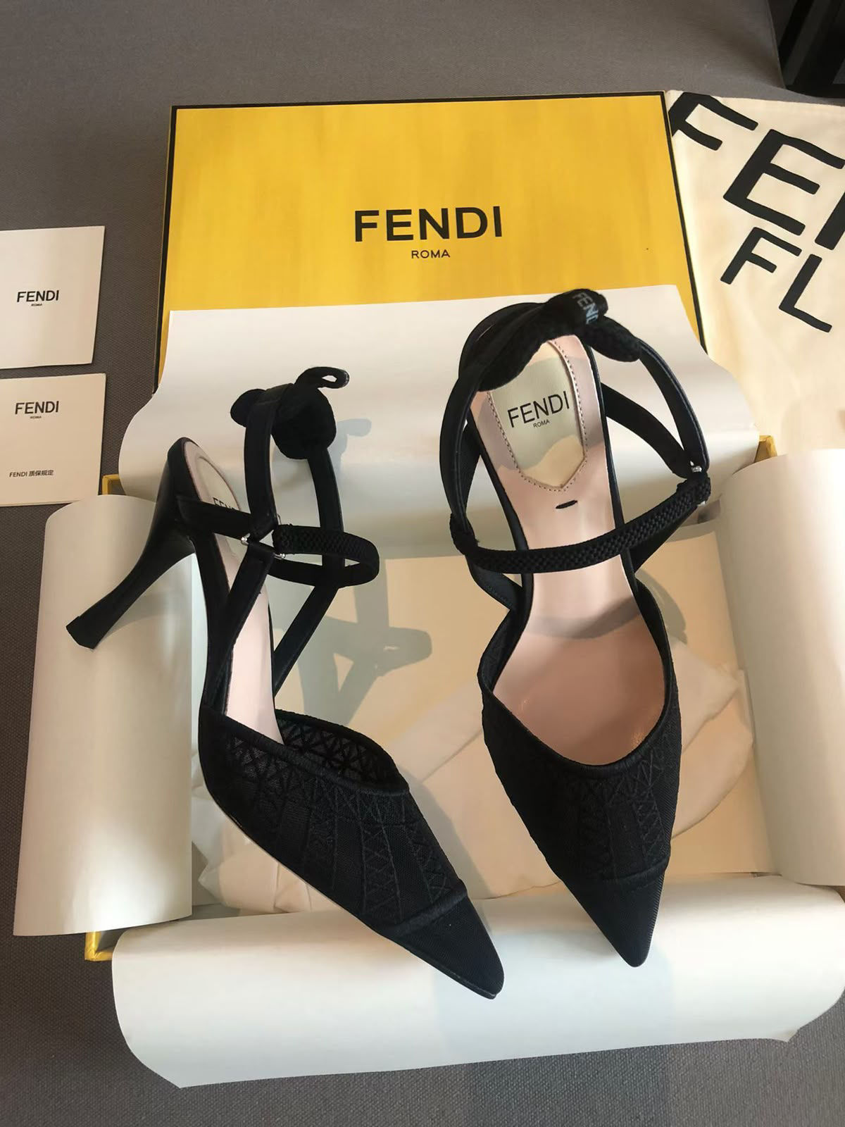 Fendi Colibri Slingback Pumps