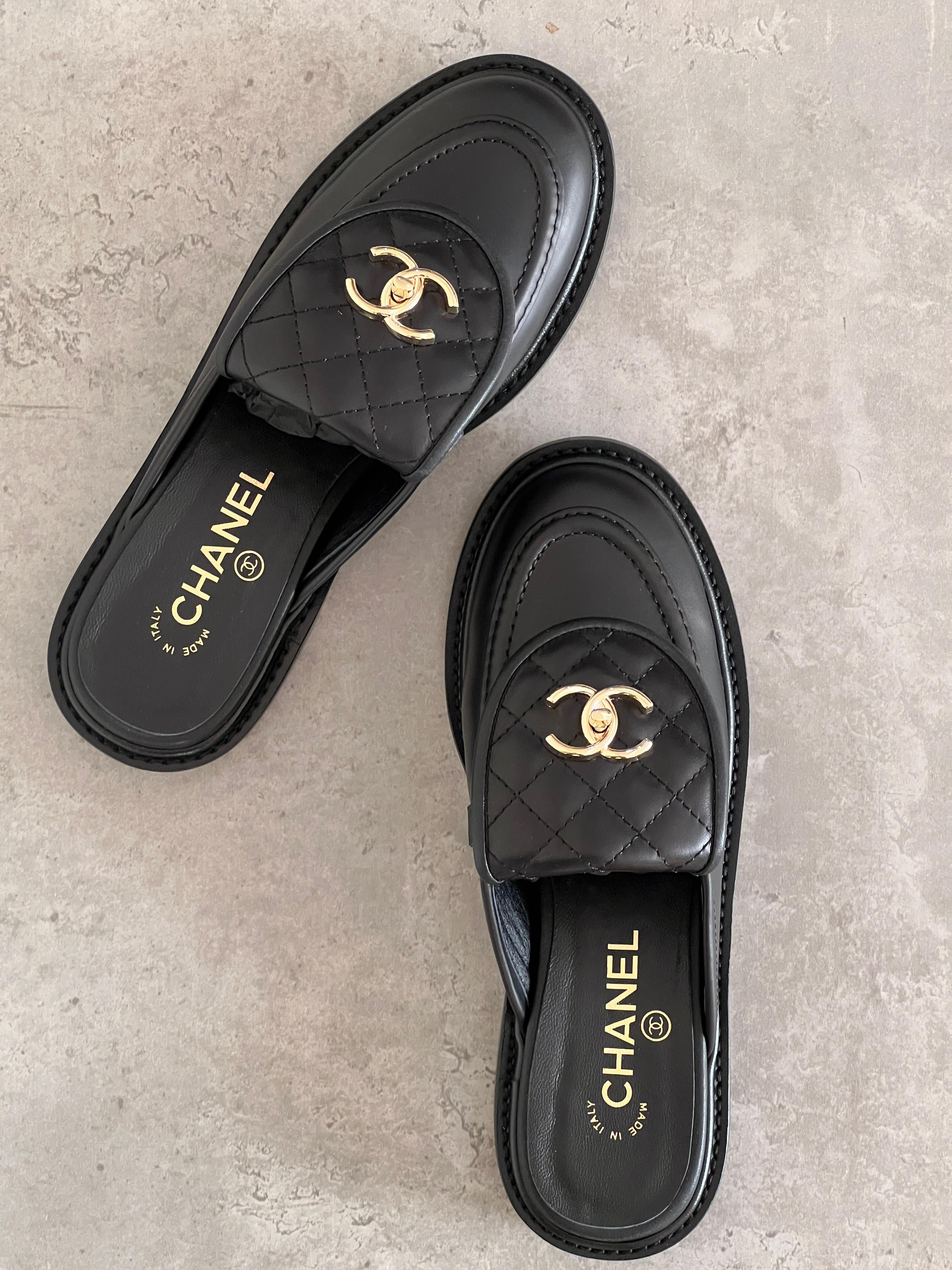Chanel Turnlock Lambskin Mule