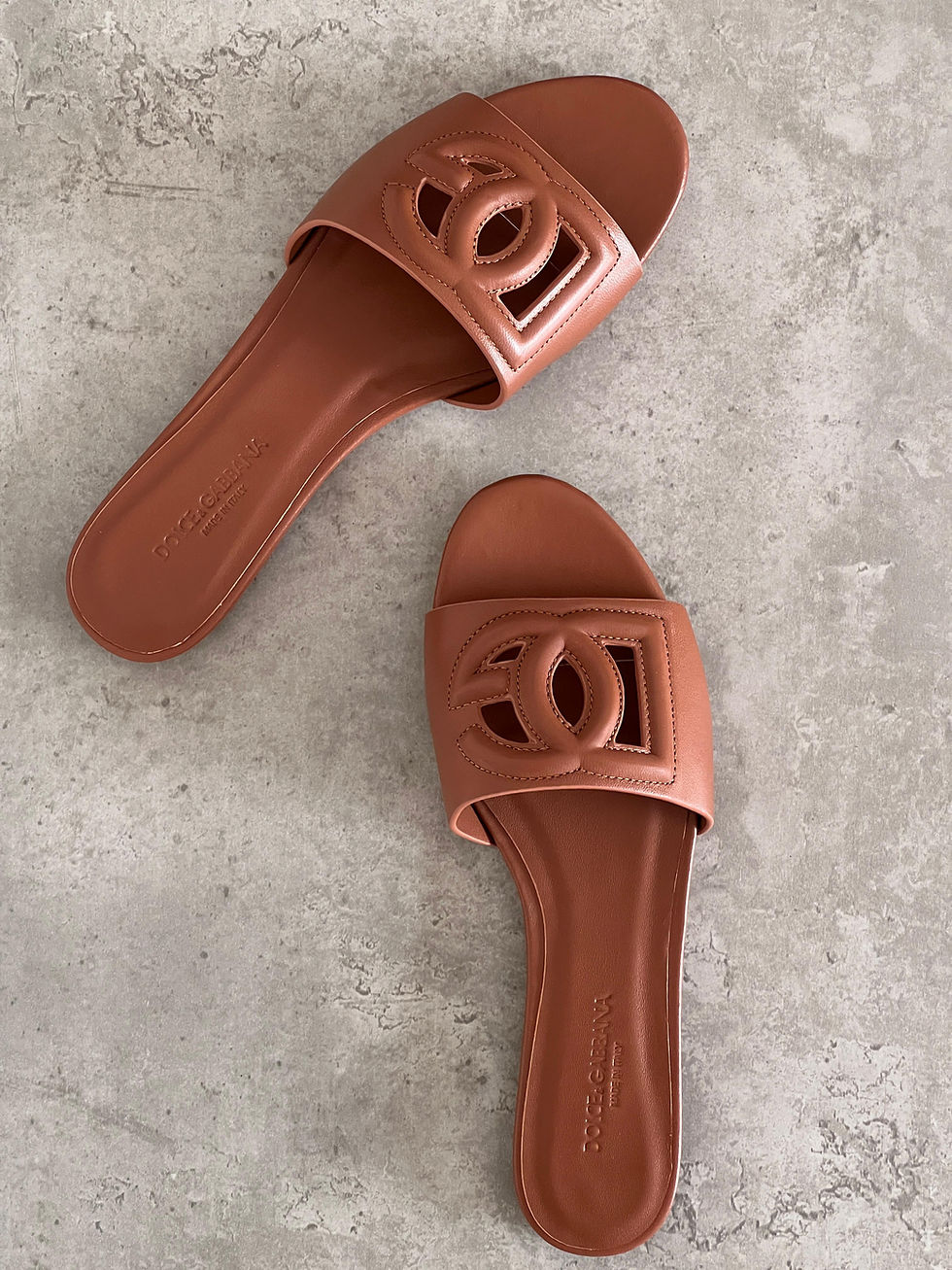 Thumbnail: Dolce & Gabbana Calfskin Slides with DG Millennials Logo