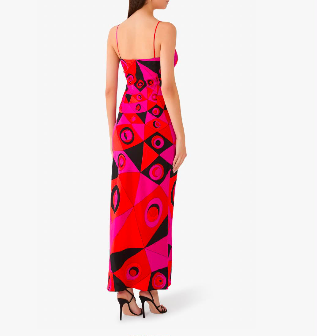 Emilio Pucci Occhi Print Silk Dress