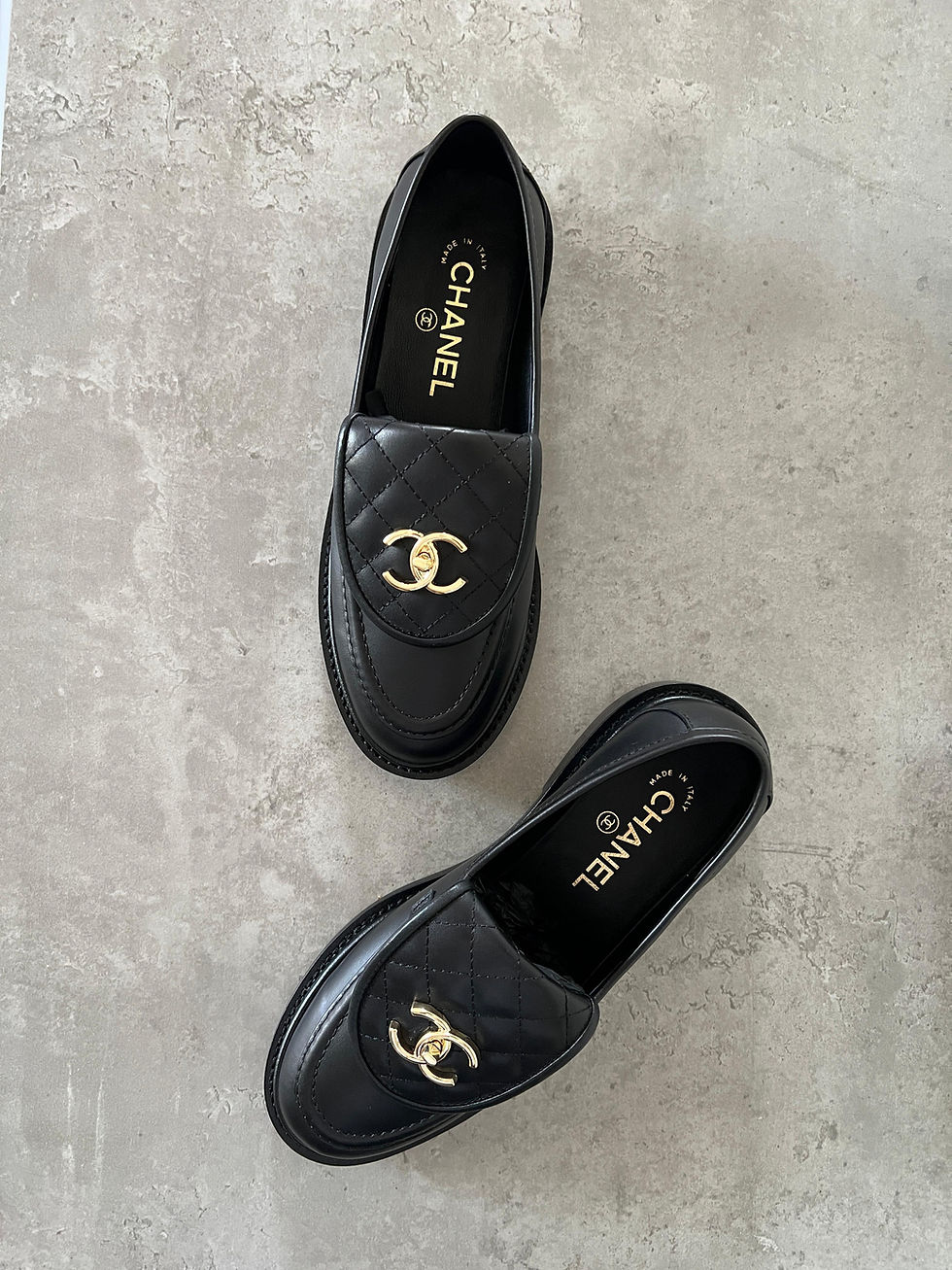 Thumbnail: Chanel CC Turn-lock diamond-quilted Loafers