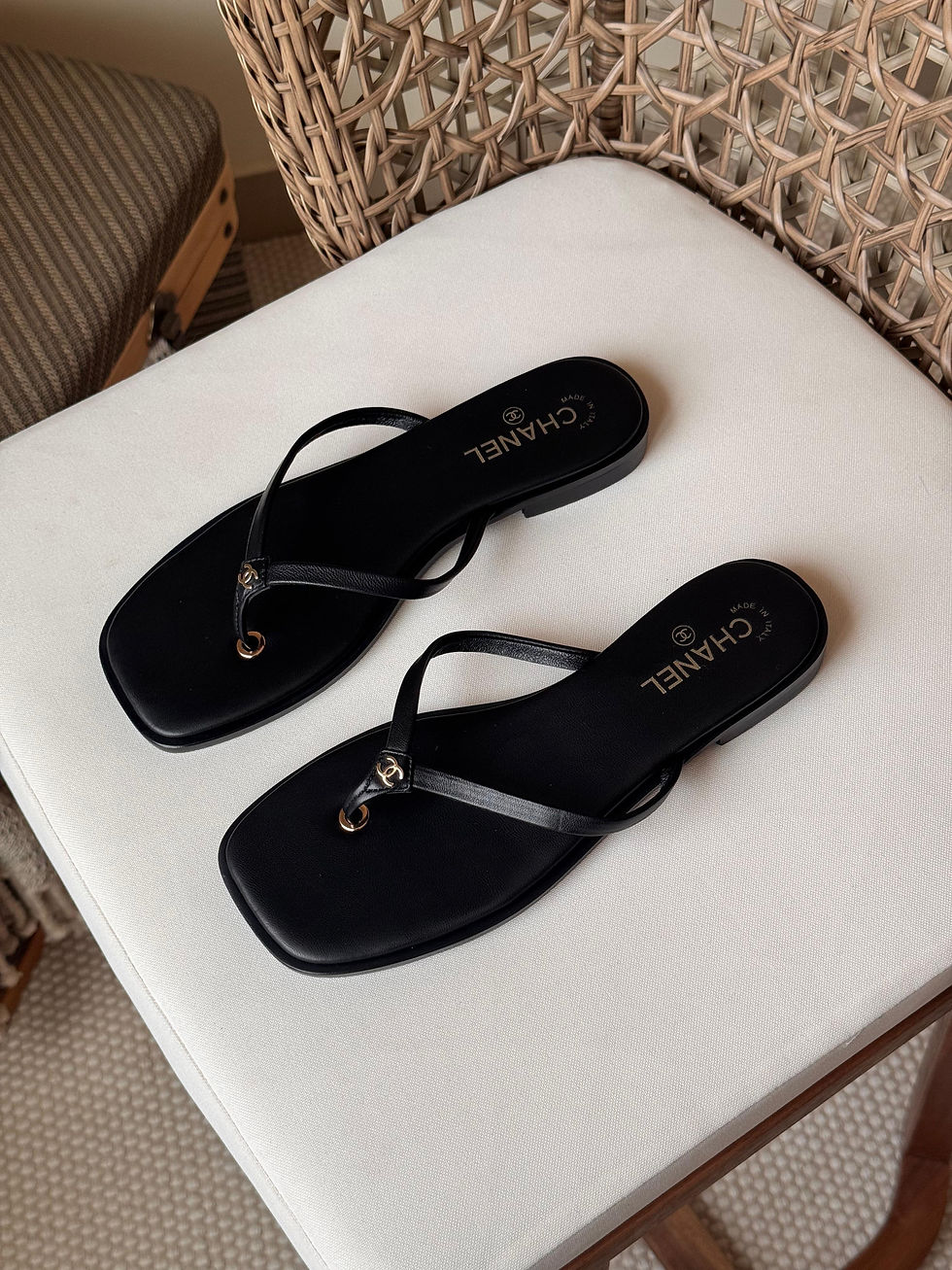 Thumbnail: Chanel CC Thong Sandals