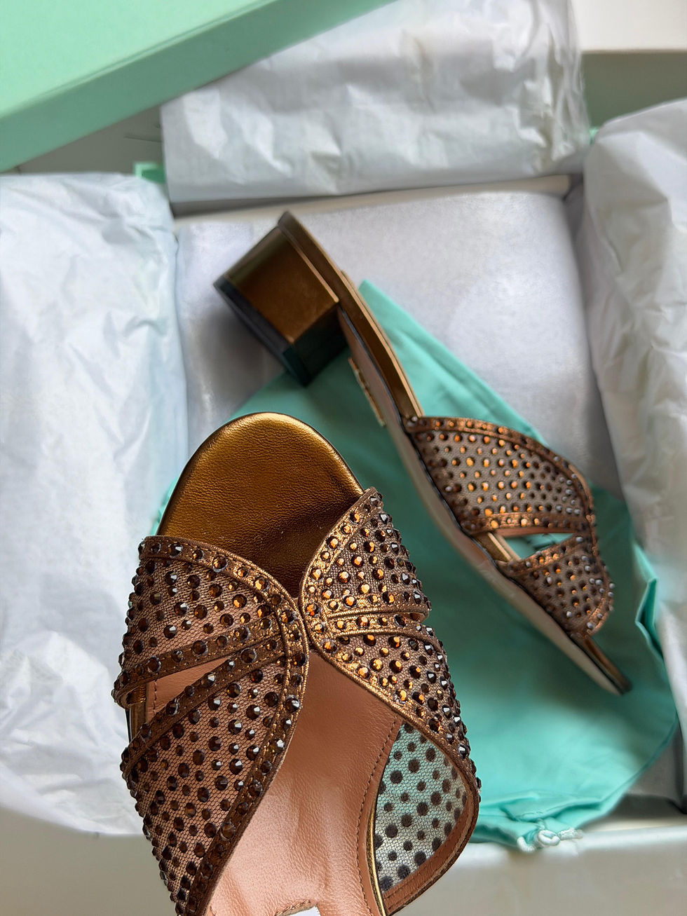 Thumbnail: Aquazzura Crystal Lover 35 mules