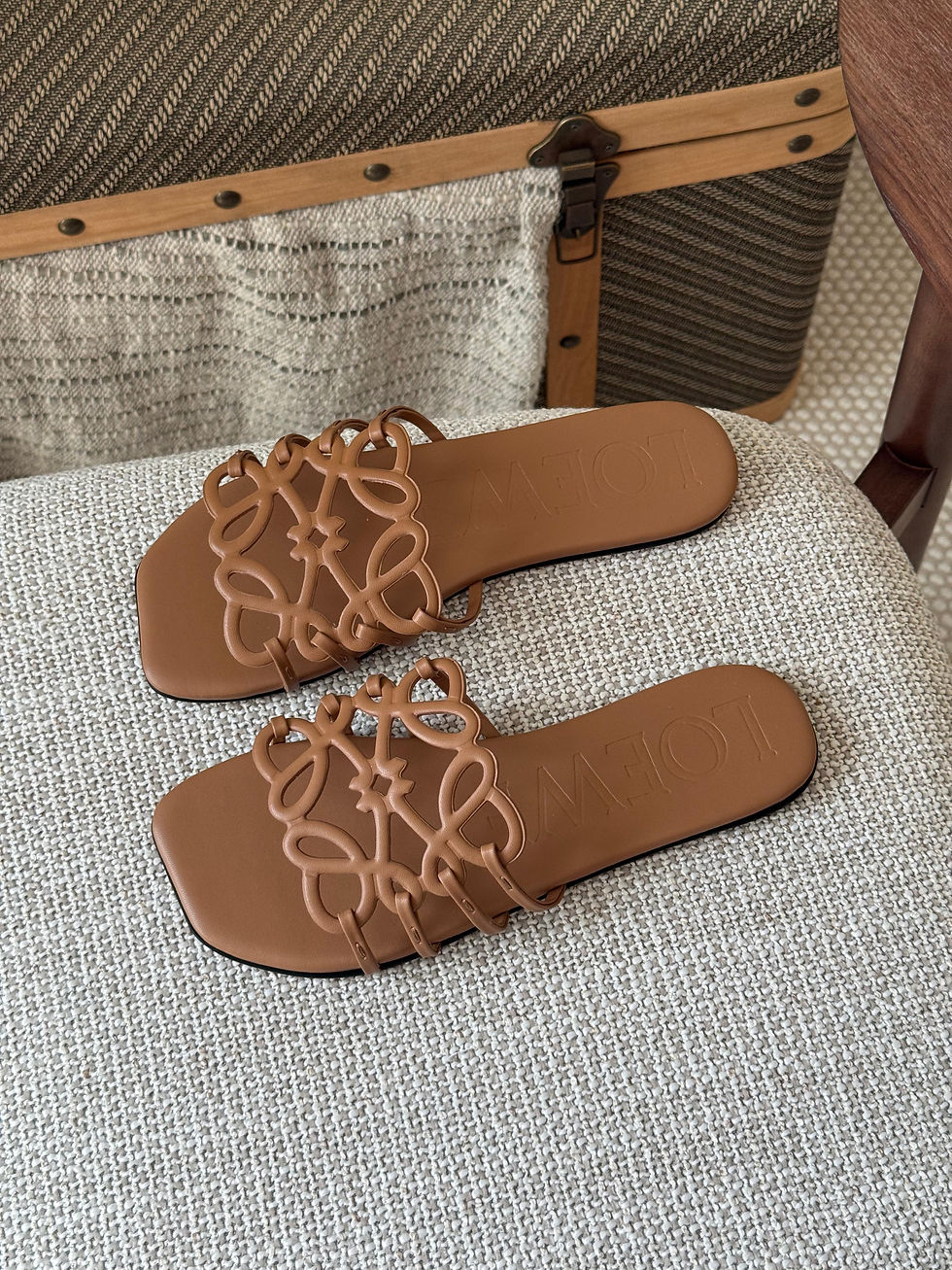 Thumbnail: LOEWE Petal Anagram Leather Slides