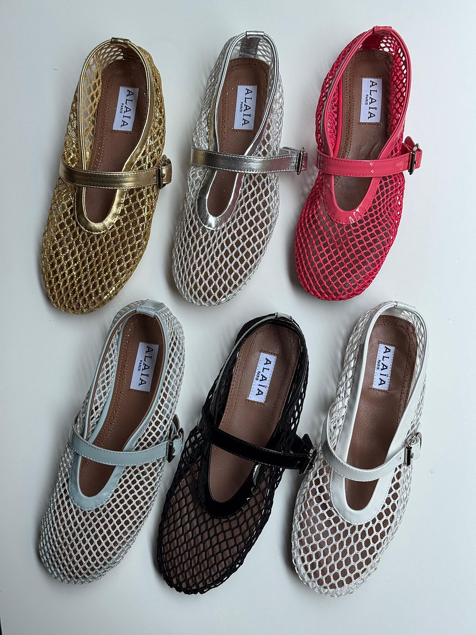 Thumbnail: Alaïa Strass Mesh Ballerina Shoes
