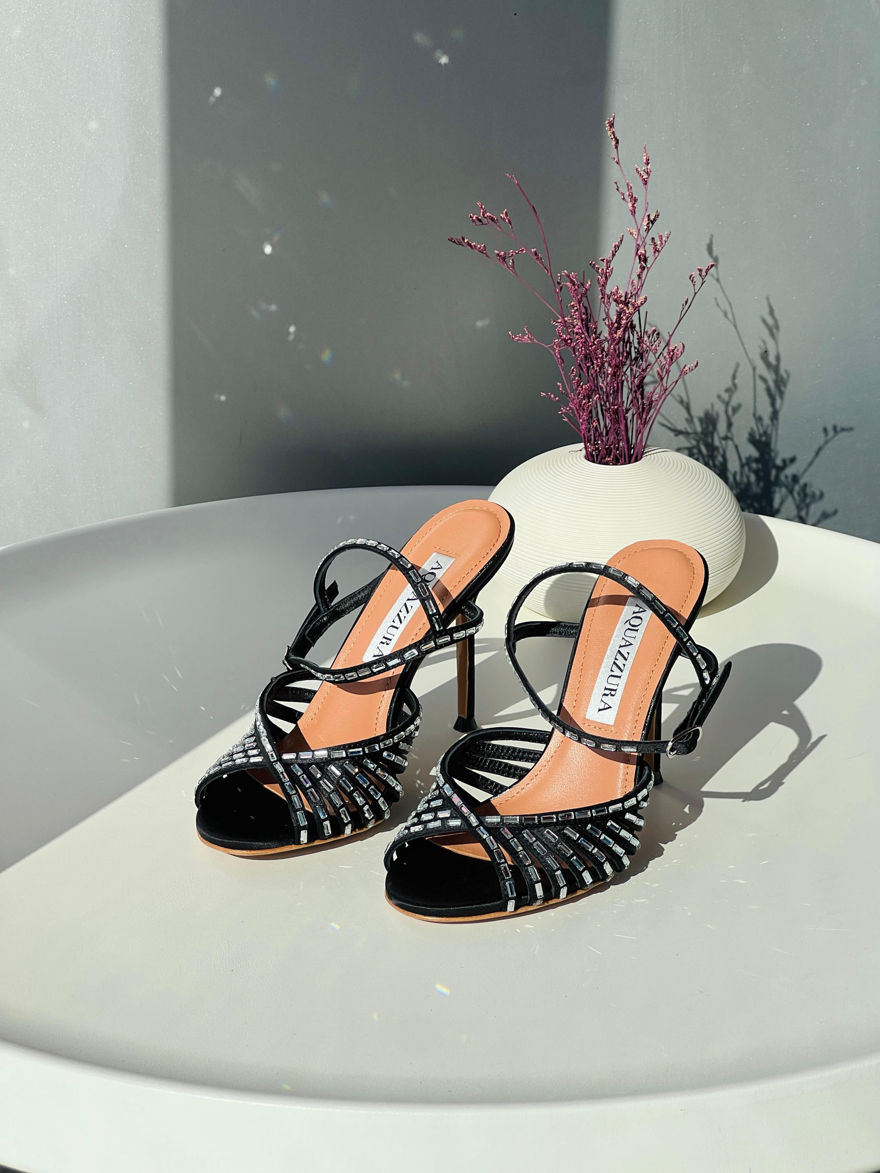 Aquazzura Hold Me Crystal  85mm Sandal