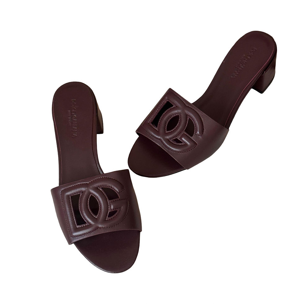 Thumbnail: D&G Calfskin Mules with DG Logo