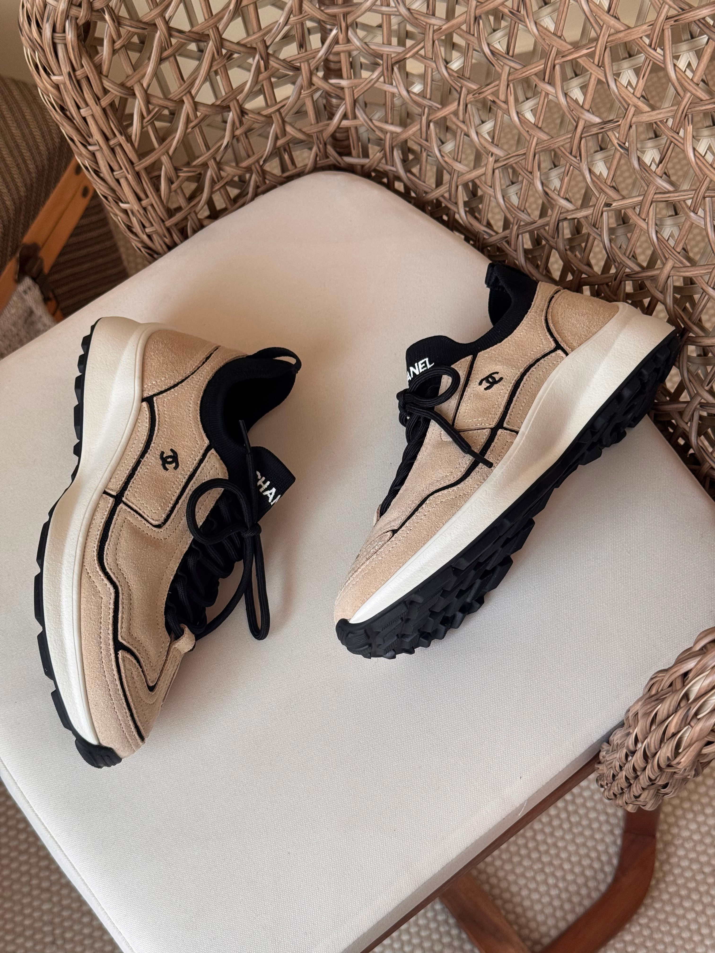 Chanel Suede Sneakers 