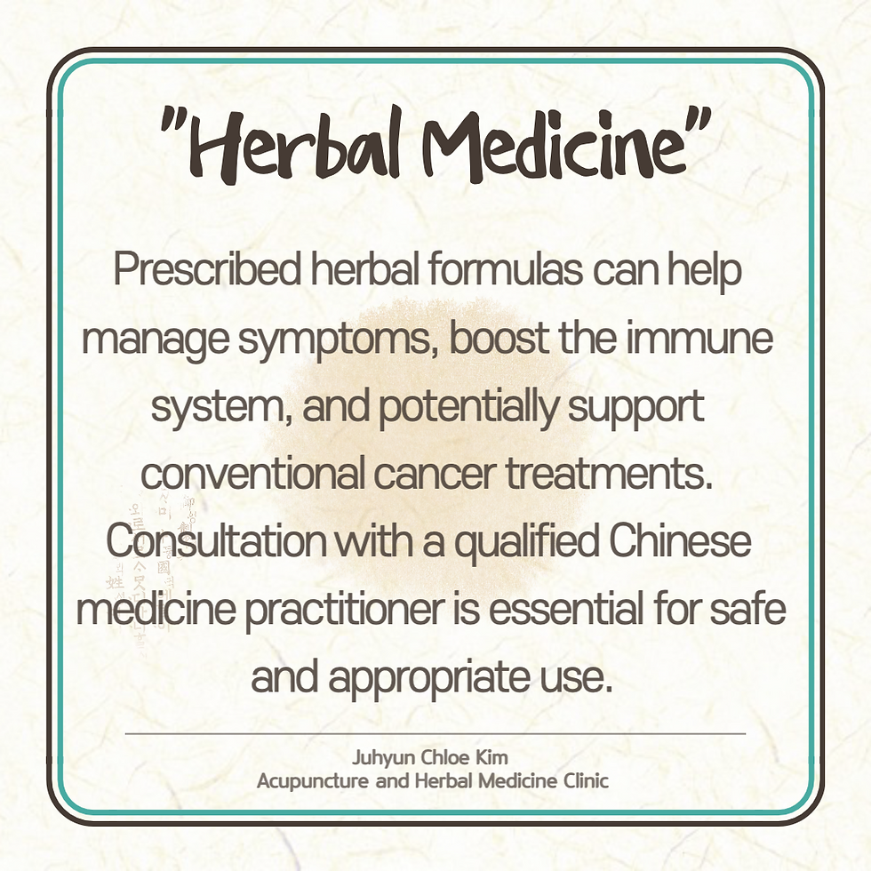 rescribed herbal formulas can help manage symptoms, boost the immune system, and potentially support conventional cancer treatments. Consultation with a qualified Chinese medicine practitioner is essential for safe and appropriate use.