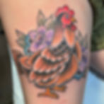 tattoo of a chicken
